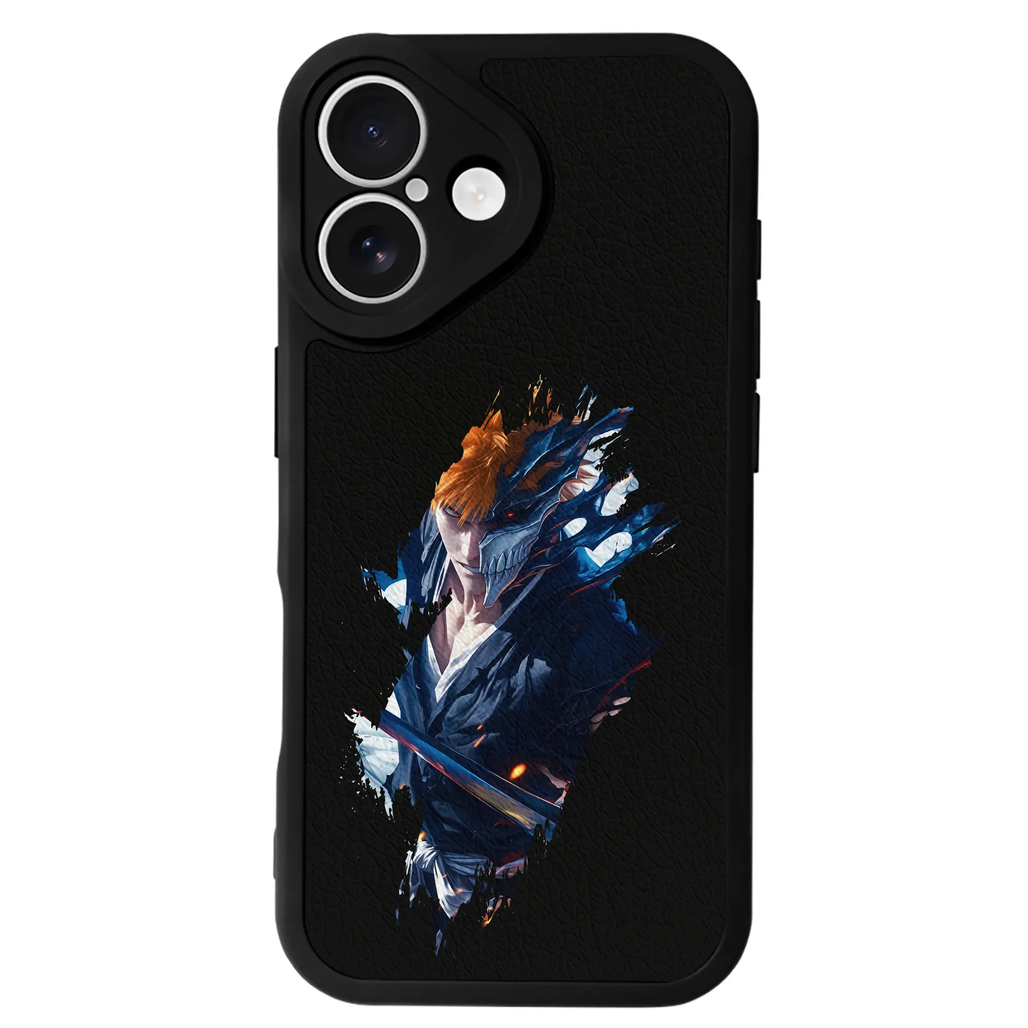 ブリーチ グッズ 黒崎 一護 - IPhone 16シリーズ対応 ・ シリコンスマホケース ・ レザー調 ・ 高精度フィット ・ 耐衝撃 ・ ワイヤレス充電対応 ・ 精密カット